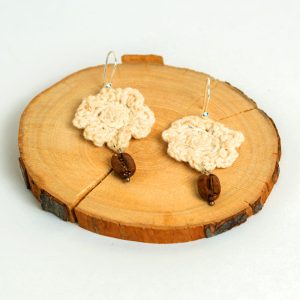 Aretes Floral Tejidos
