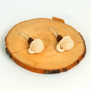 Aretes Taza Tejida