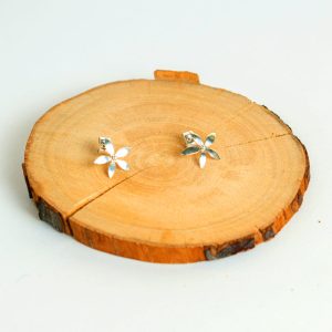 Aretes Flor De Café Plata